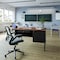 Flash Furniture 30 in D X Walnut, 47.75 in W X GC-M-BLK-173-WLN-GG - alternate 1
